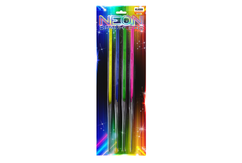 Neon sparklers 40cm Pack of 8