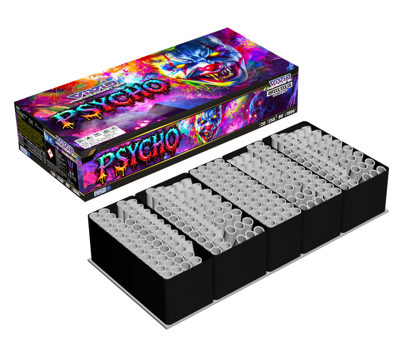 Psycho 258 Shot Compound Firework