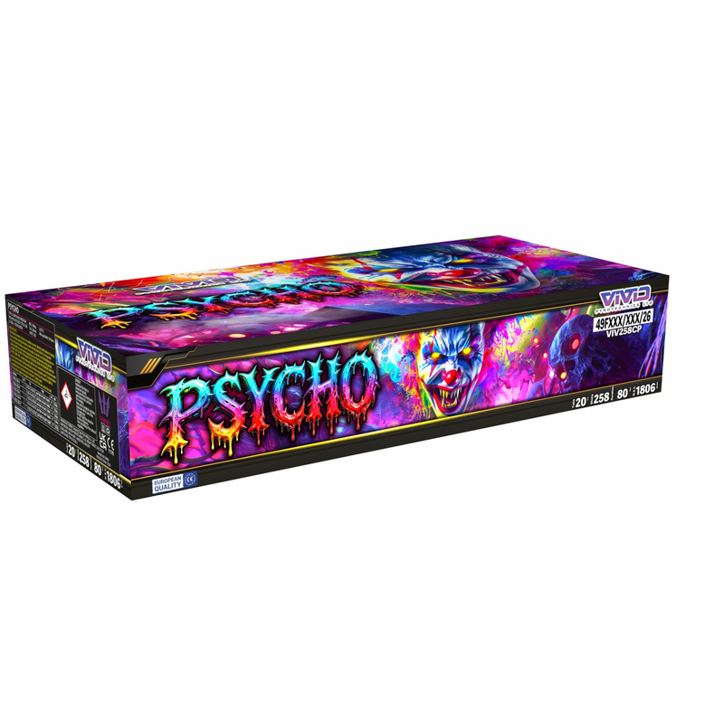 Psycho 258 Shot Compound Firework