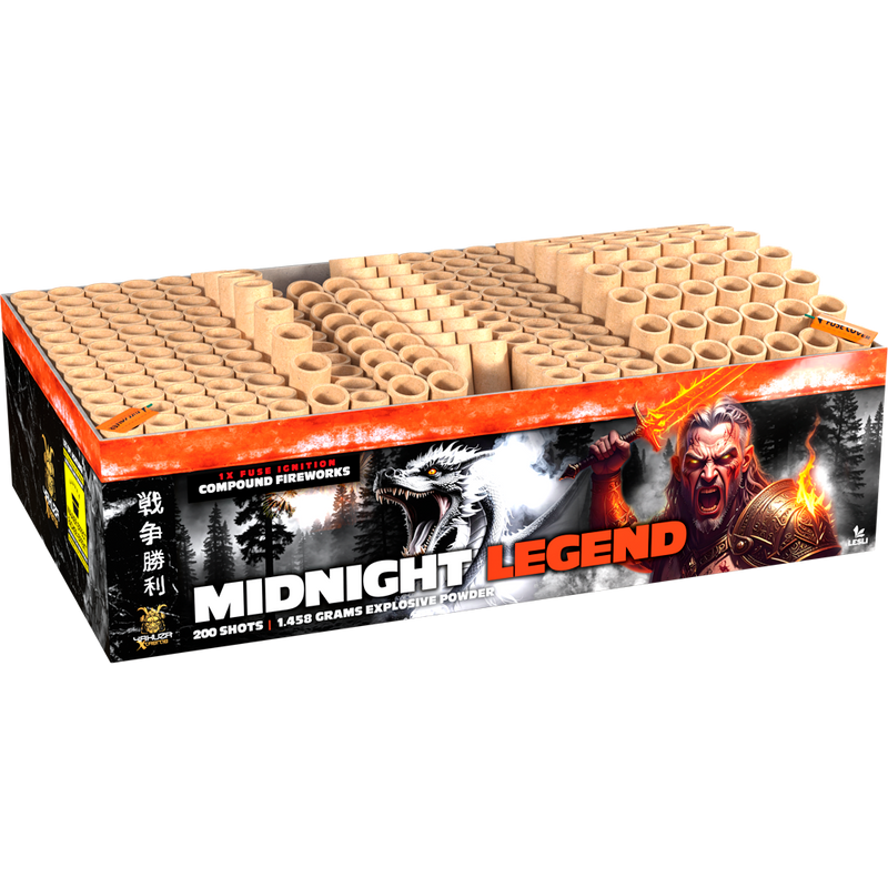 Midnight Legend – 200 Shot Compound Firework